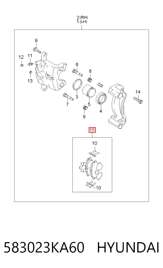 583023KA60 Hyundai/Kia Колодки тормозные дисковые комплект
