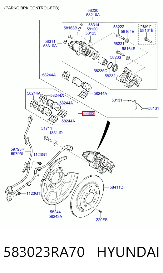 583023RA70 Hyundai/Kia Колодки тормозные дисковые комплект