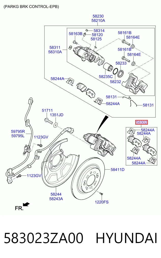 583023ZA00 Hyundai/Kia Колодки тормозные дисковые комплект