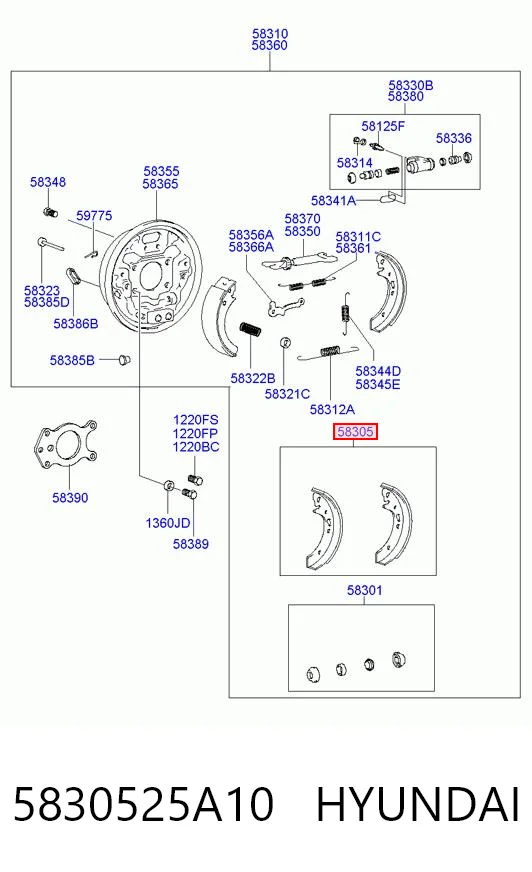 Задние барабанные колодки T2503020 Toko cars