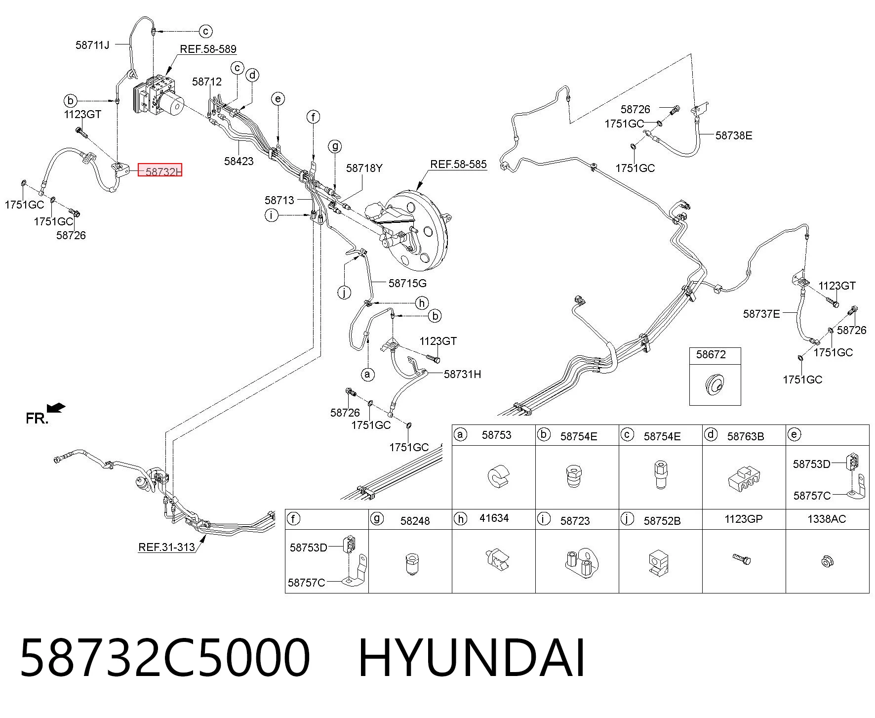 Передний правый тормозной шланг TRW PHD2253