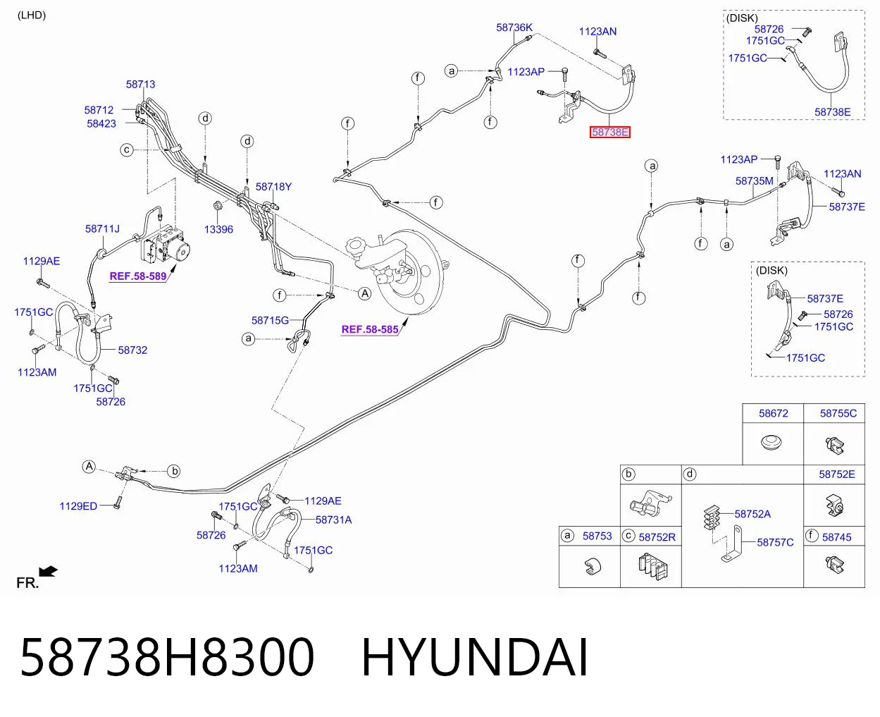 PHD2276 TRW Шланг тормозной задний правый