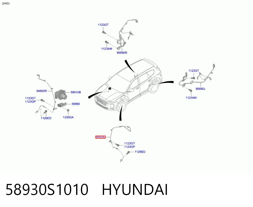 58930S1010 Hyundai/Kia Сенсор АБС
