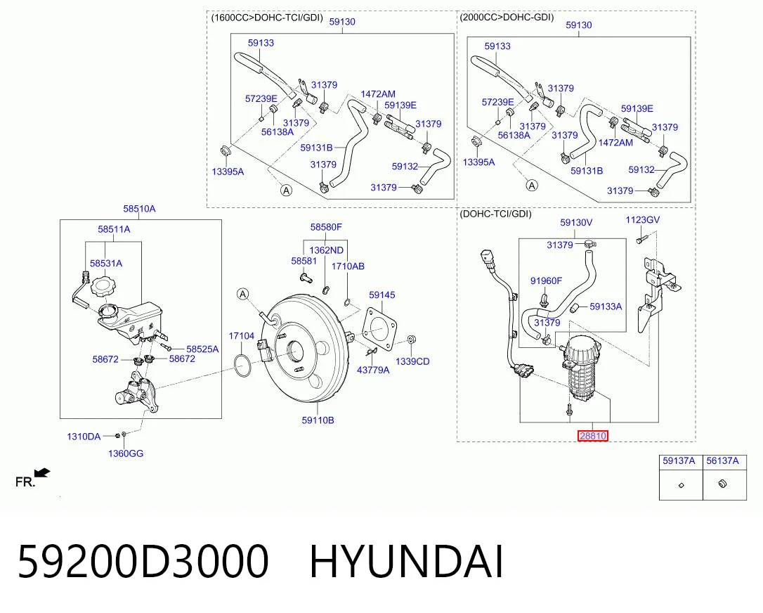 59200D3000 Hyundai/Kia Механический вакуумный насос