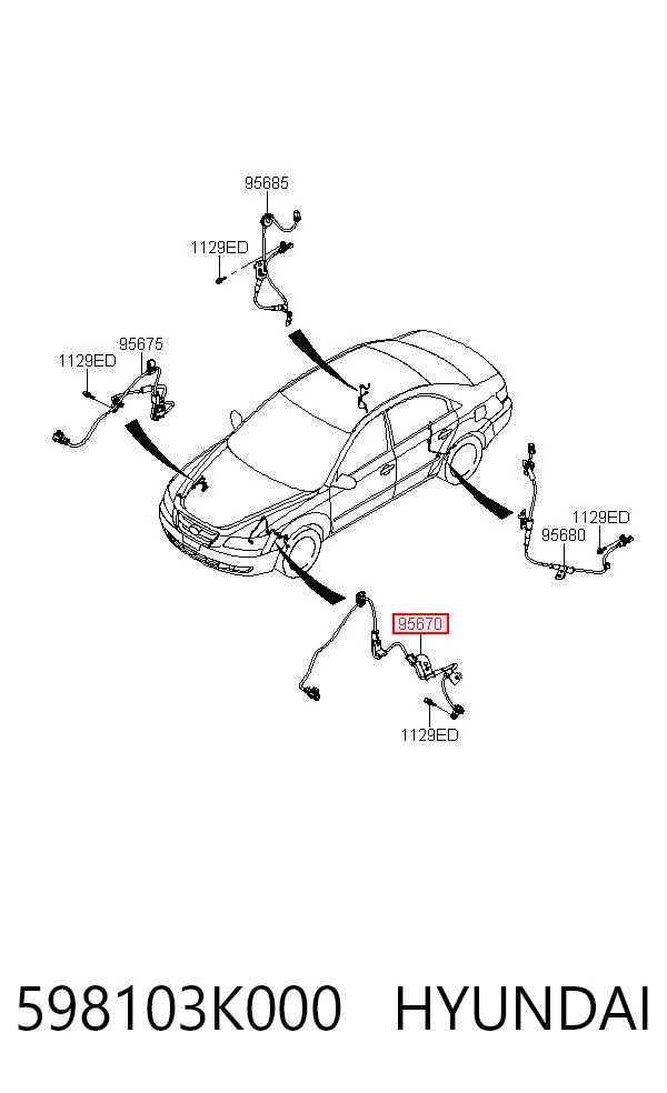 598103K000 Hyundai/Kia Сенсор АБС