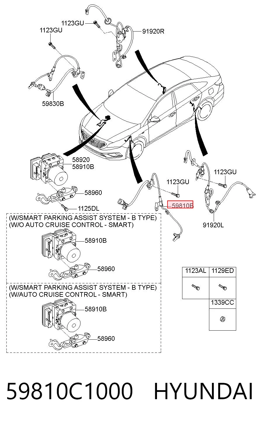 59810C1000 Hyundai/Kia Сенсор АБС