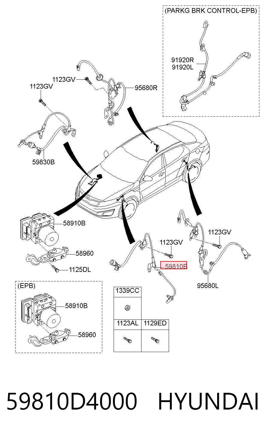 59810D4000 Hyundai/Kia Сенсор АБС