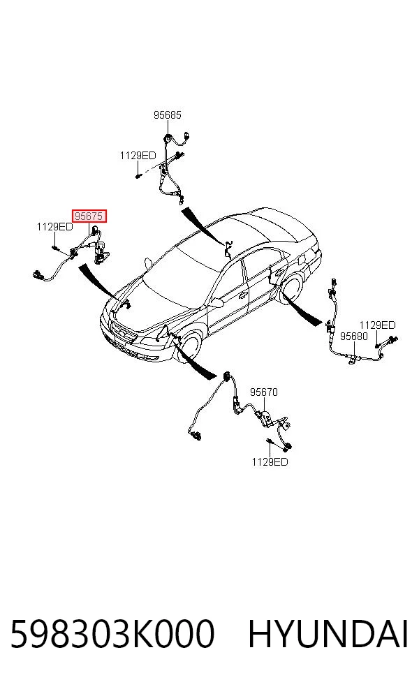 598303K000 Hyundai/Kia Датчик ABS передний правый