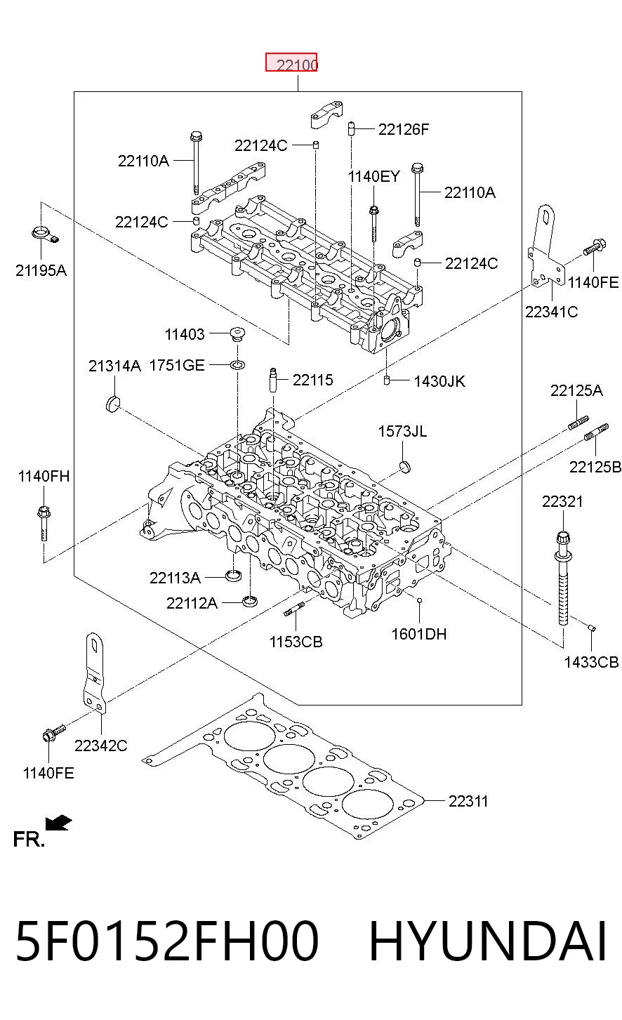 5F0152FH00 Hyundai/Kia Головка блока цилиндров