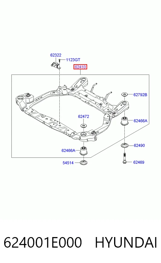 624001G010 Chrysler Подрамник передней подвески