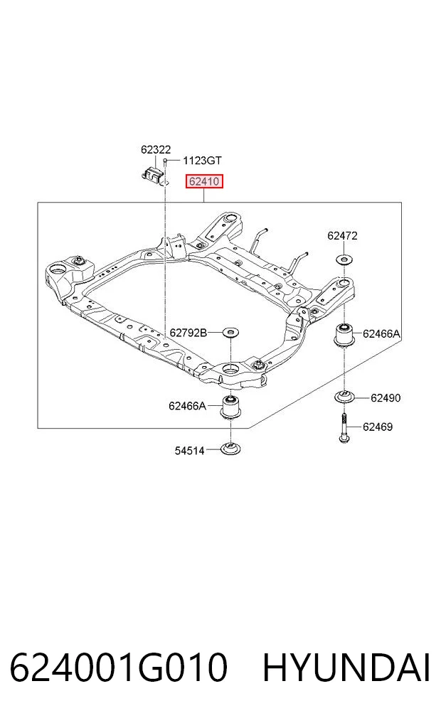 Купить 624001G010 Chrysler Поперечина передней подвески