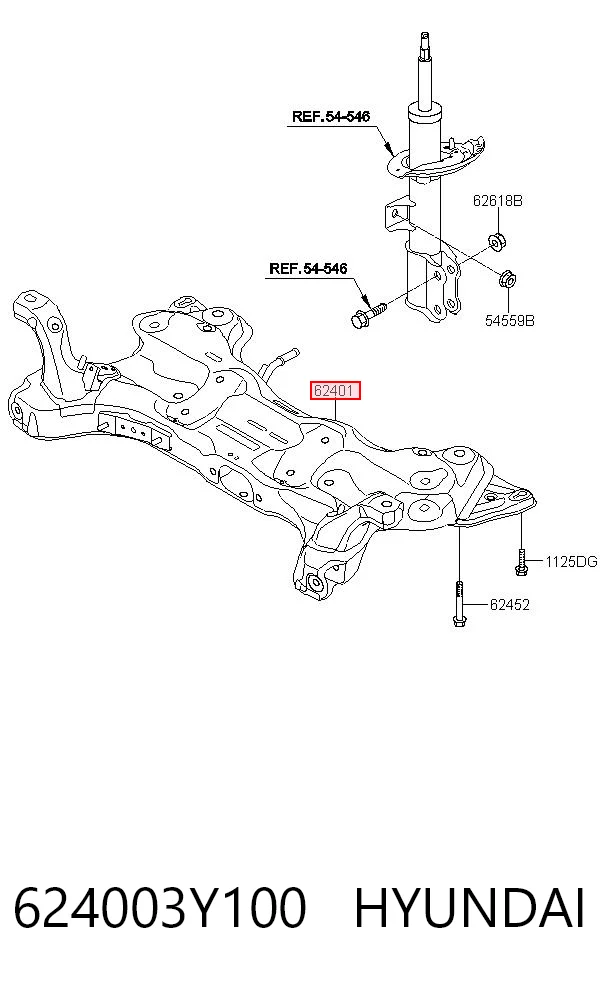 624003Y100 Hyundai/Kia Подрамник передней подвески