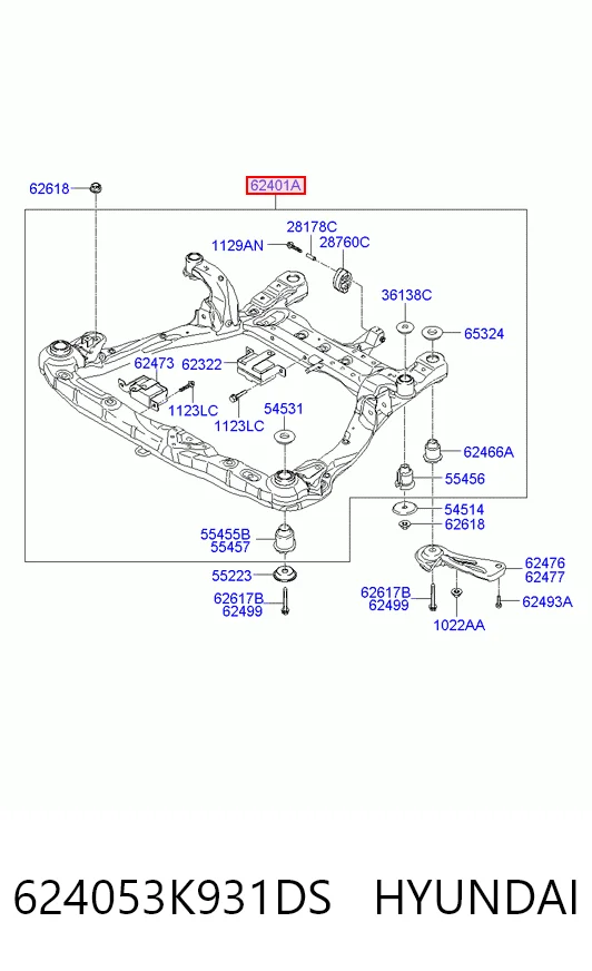 Подрамник передней подвески на Hyundai Sonata V NF