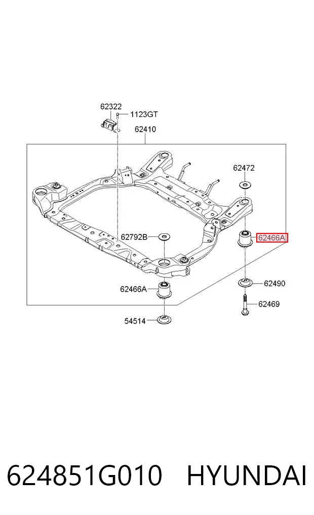 624851G010 Hyundai/Kia Сайлентблоки передней балки