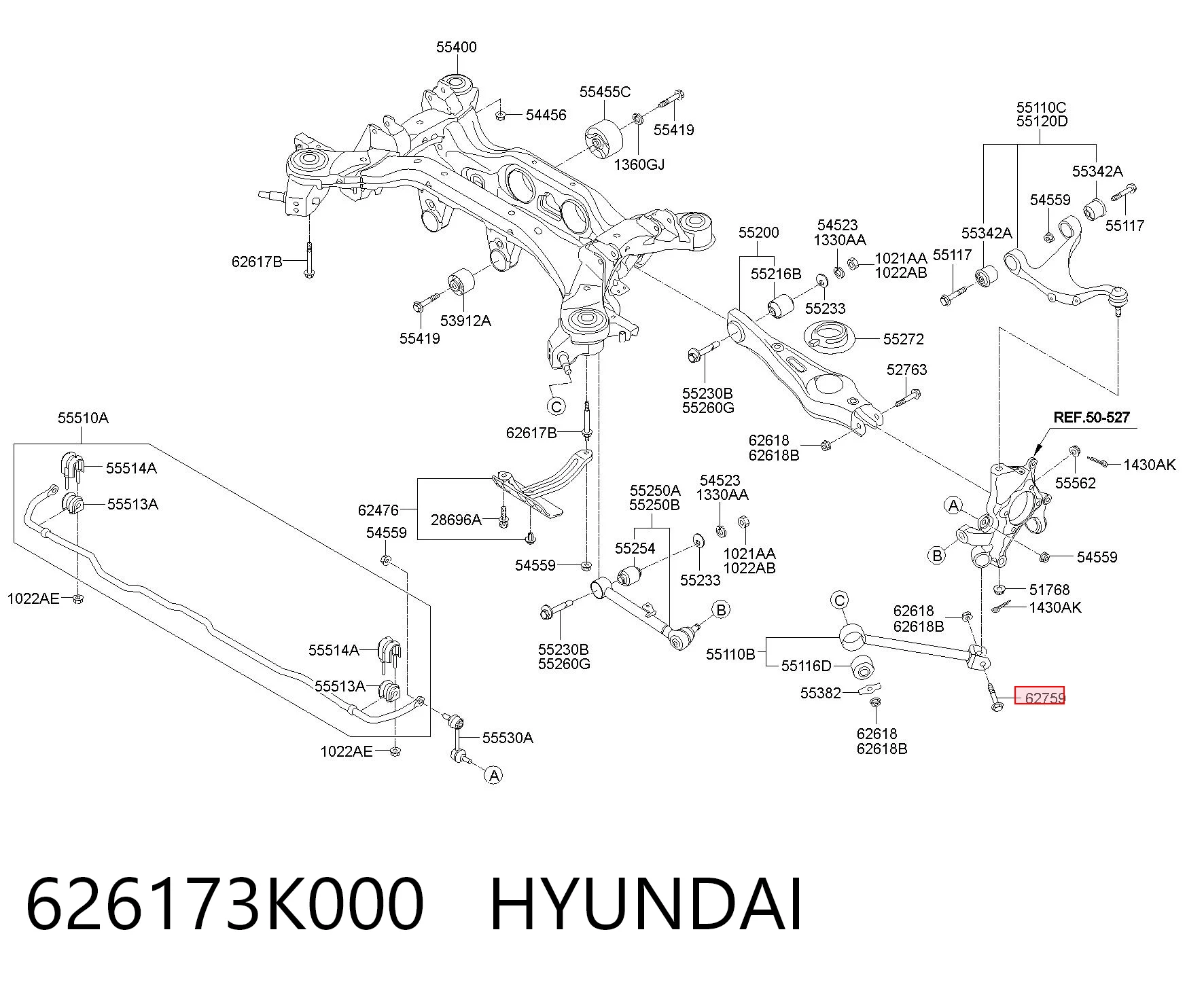 626173K000 Hyundai/Kia Болт