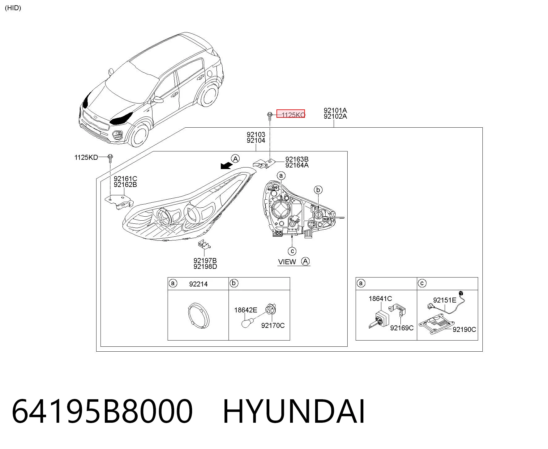 64195B8000 Hyundai/Kia 
