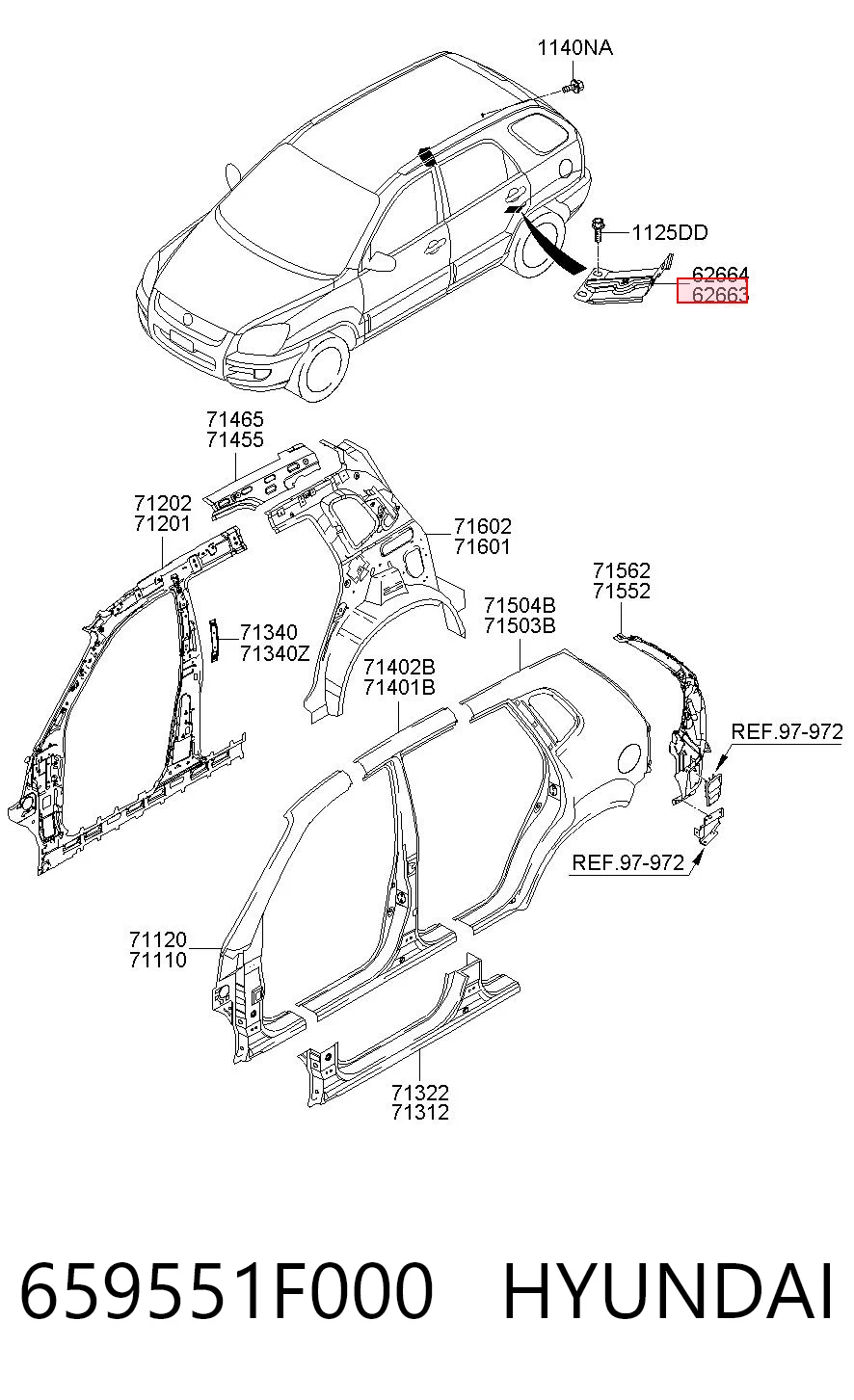 659551F000 Hyundai/Kia 