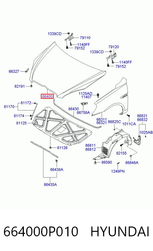 APHY3103C Amparts Капот