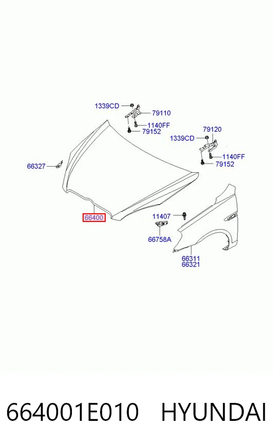 Купить APHY3103C Amparts Капот
