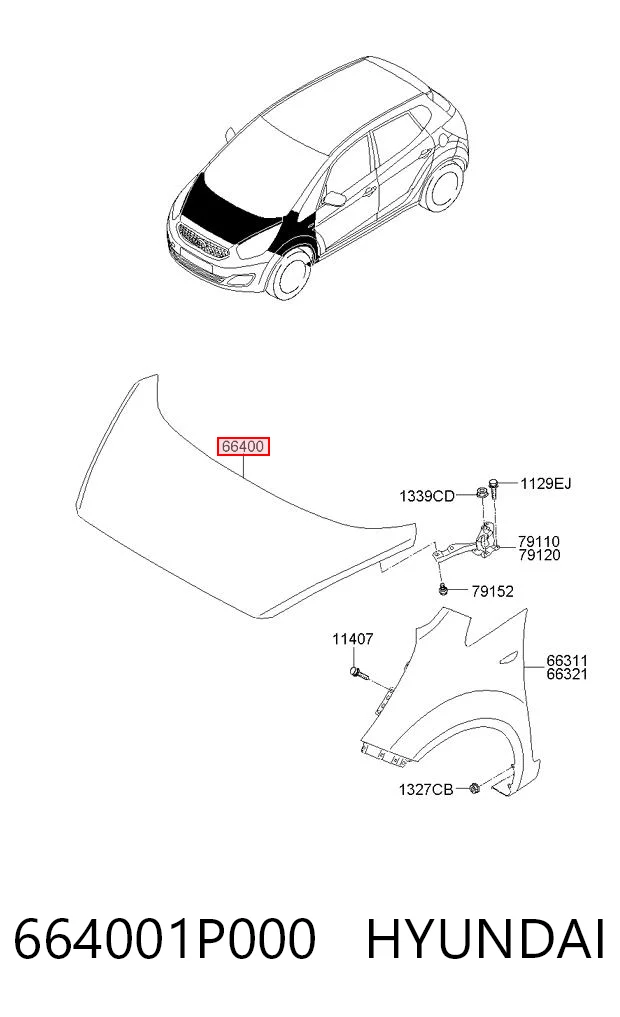 410803UA Polcar Капот