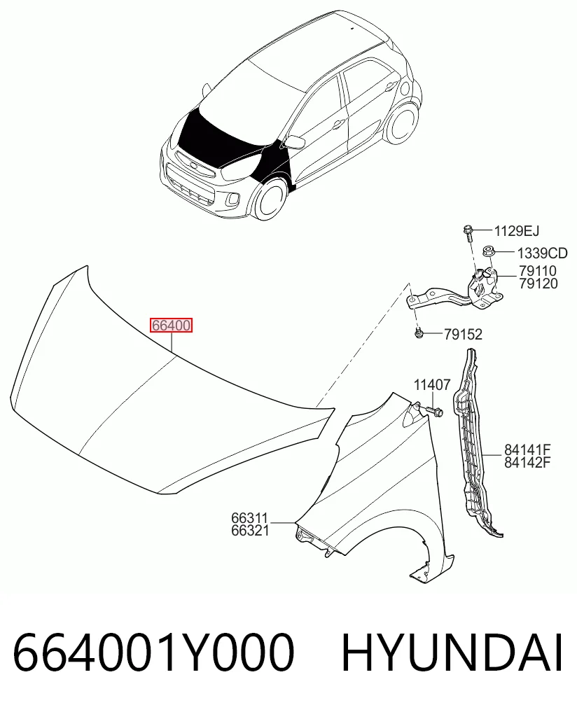 Купить 41A103 Polcar Капот