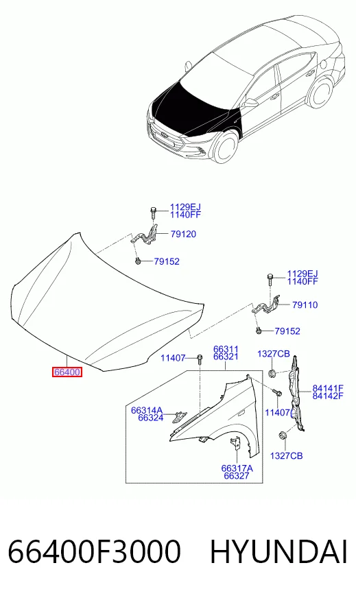 40C303 Polcar Капот