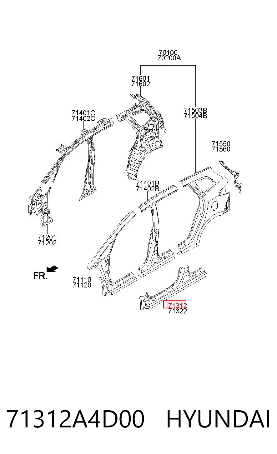71312A4D00 Hyundai/Kia