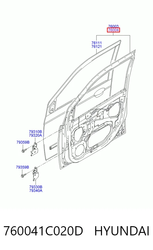 Дверь передняя правая на Hyundai Getz  