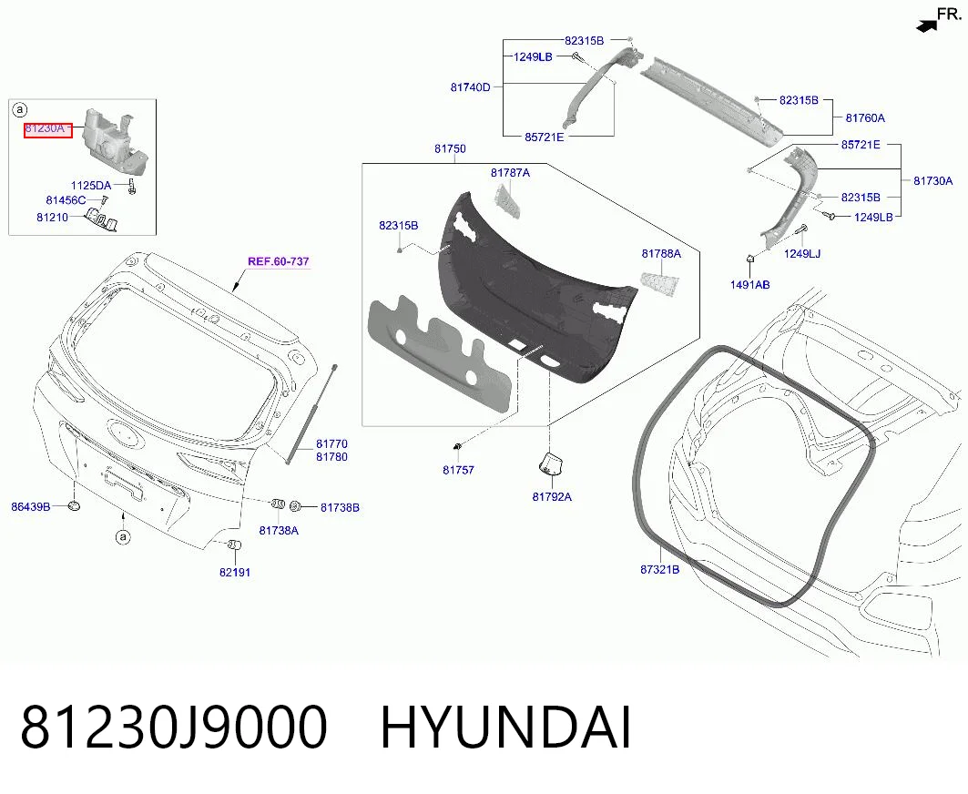 81230J9000 Hyundai/Kia Замок пятой двери