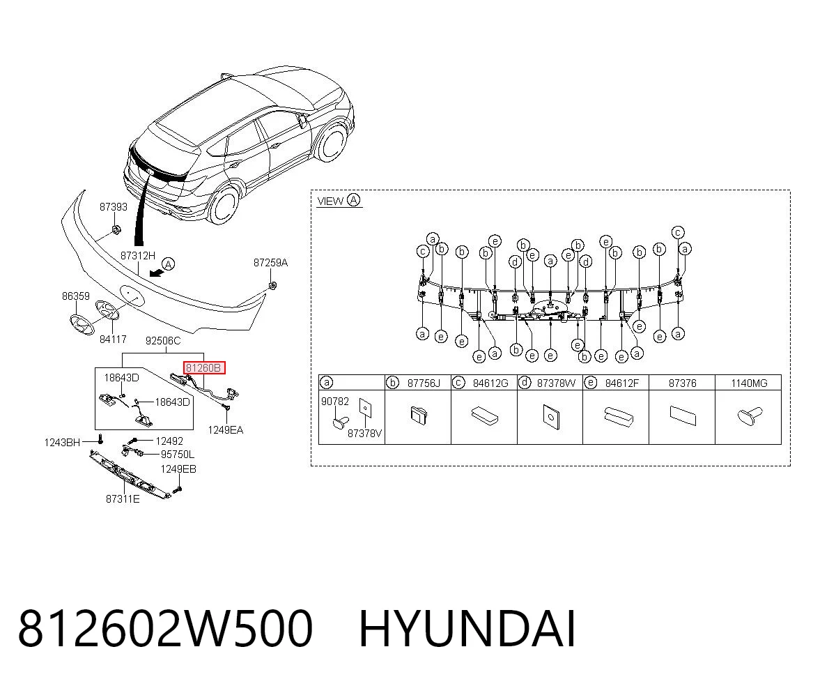 812602W500 Hyundai/Kia Ручка крышки багажника/3-й/(5-й) двери, наружная