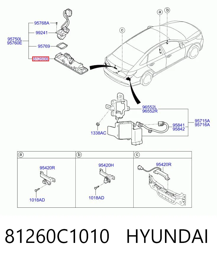 81260C1010 Hyundai/Kia Ручка крышки багажника/3-й/(5-й) двери, наружная