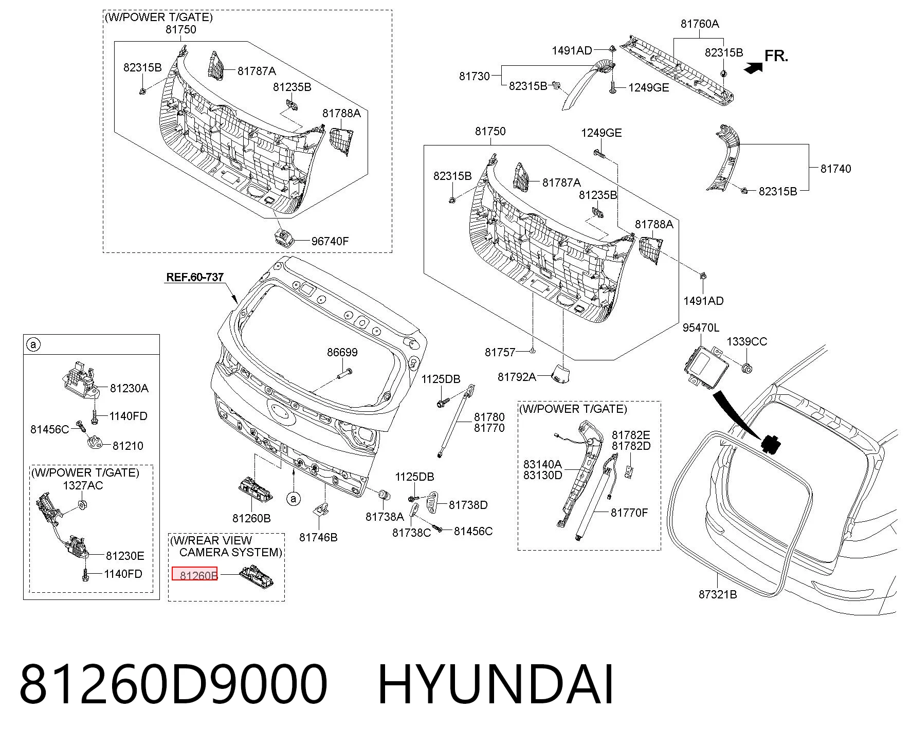 81260D9000 Hyundai/Kia Ручка двери багажника, наружная