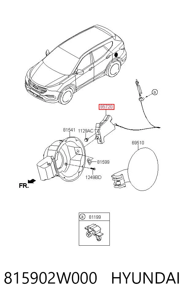 815902W000 Hyundai/Kia Мотор-привод открытия лючка бака