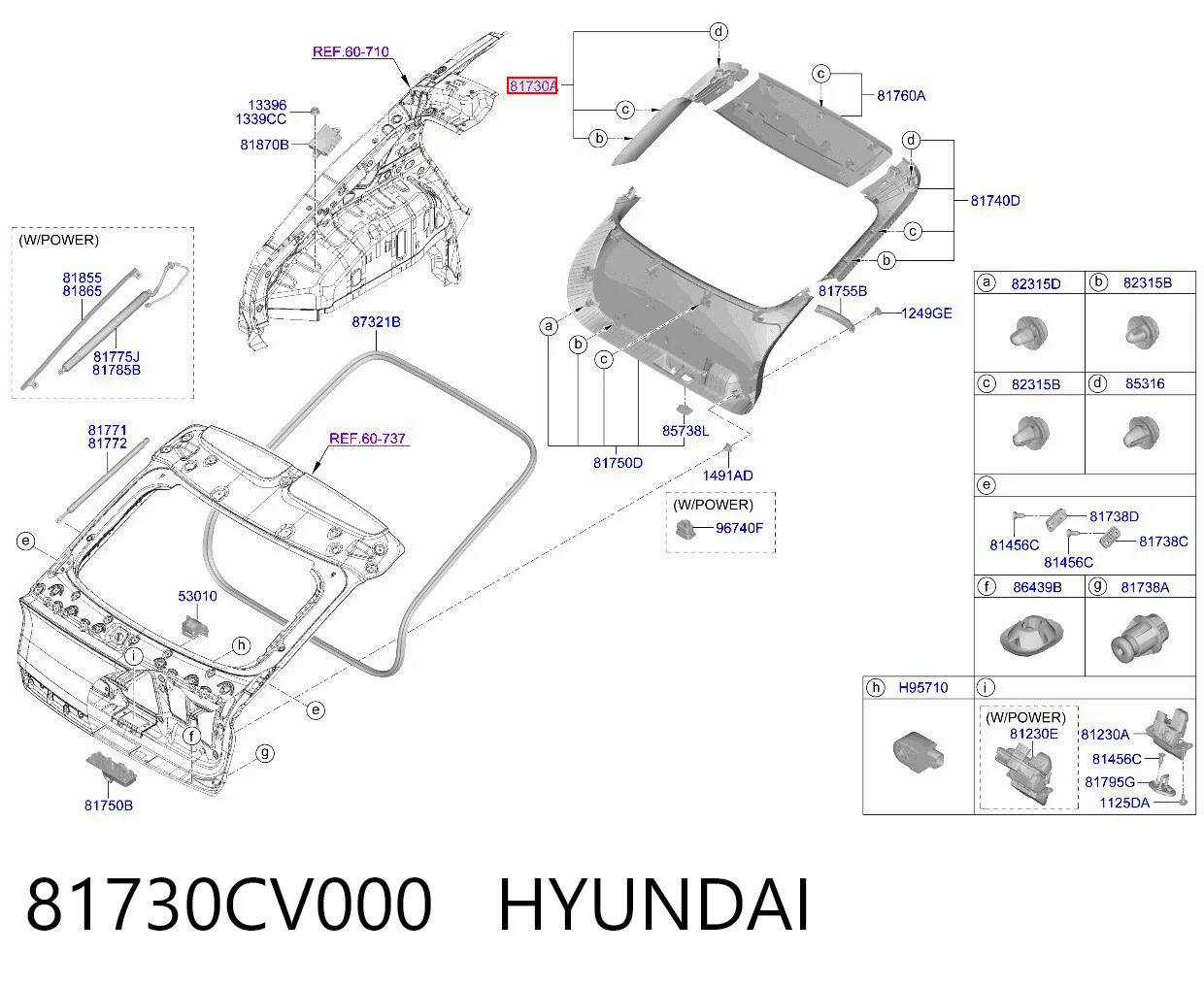 81730CV000 Hyundai/Kia Обшивка-облицовка багажника