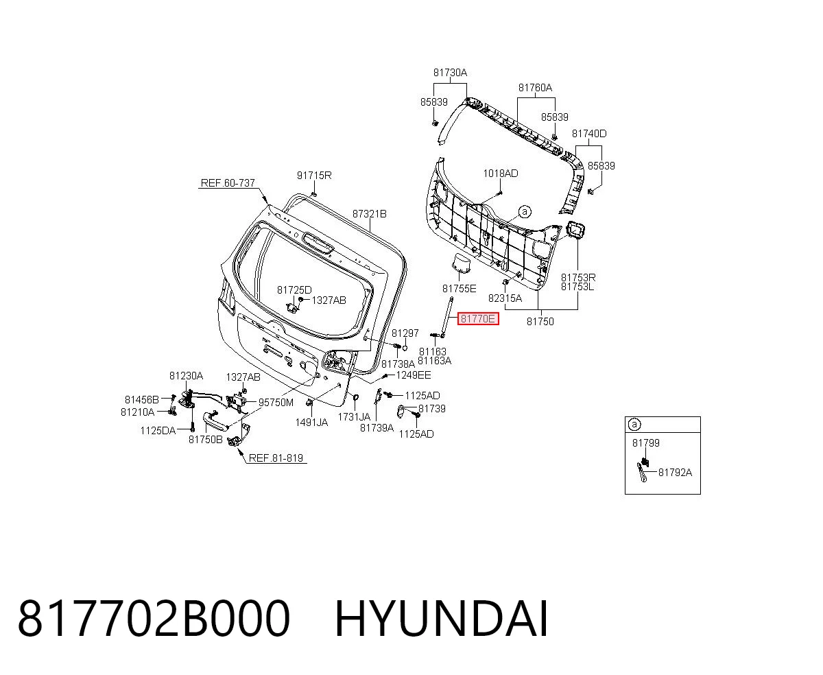 817702B000 Hyundai/Kia Амортизатор крышки багажника