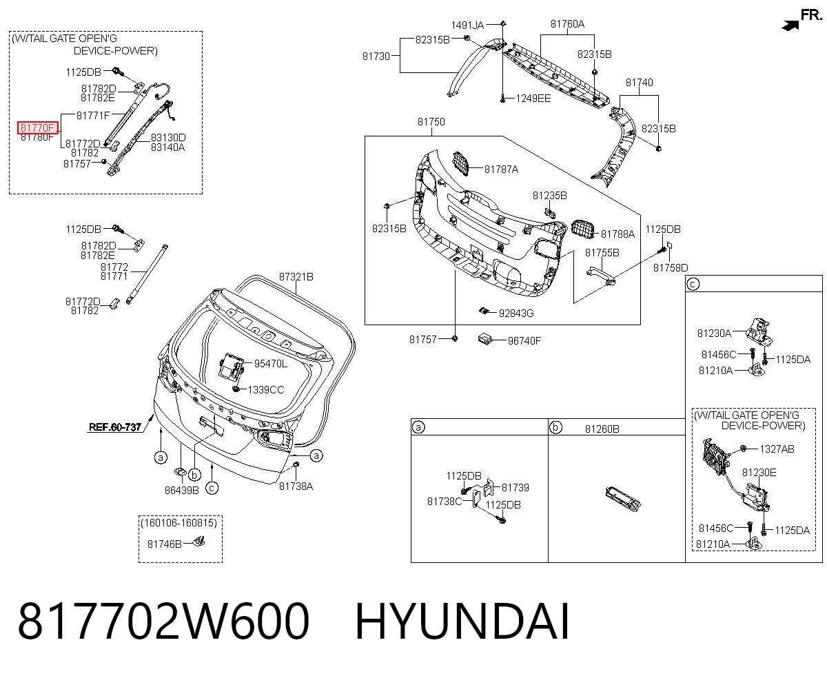 817702W600 Hyundai/Kia Амортизатор крышки багажника