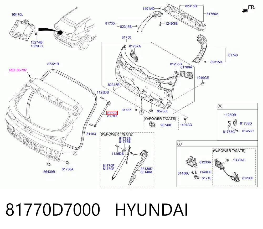 81770D7000 Hyundai/Kia Амортизатор крышки багажника