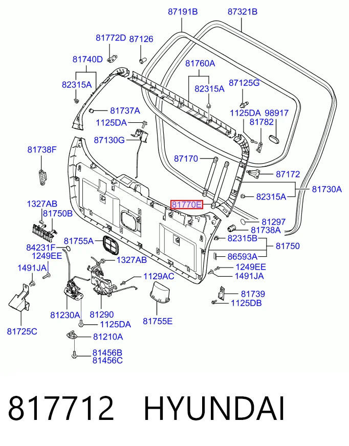 817712 Hyundai/Kia Амортизатор крышки багажника