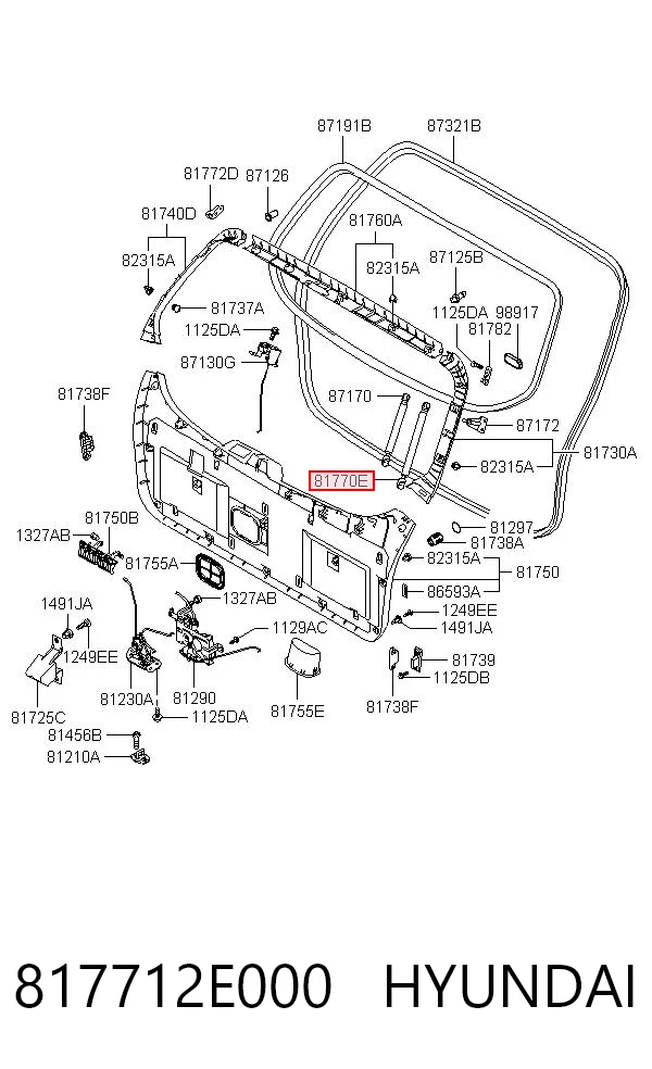 817712E000 Hyundai/Kia Амортизатор крышки багажника