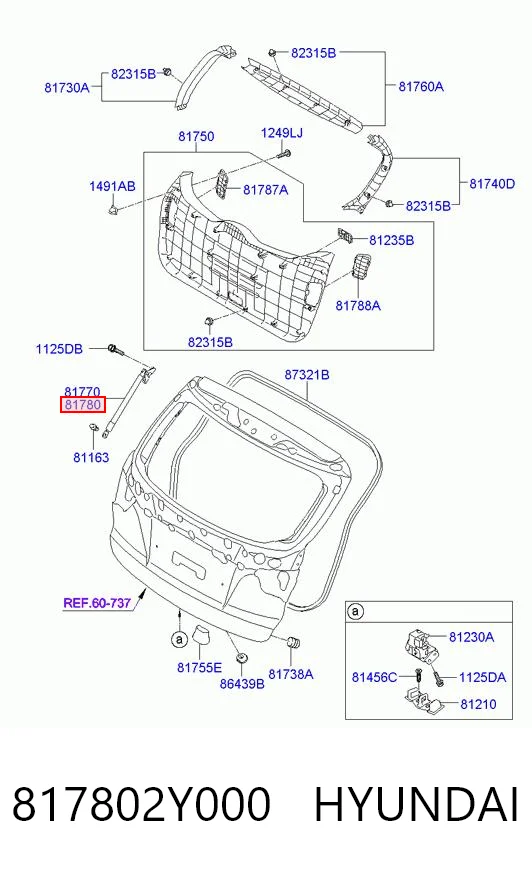 Газовый упор багажника Sensen S817702Y000