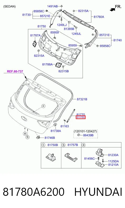 Газовый упор багажника Magneti Marelli GS1270
