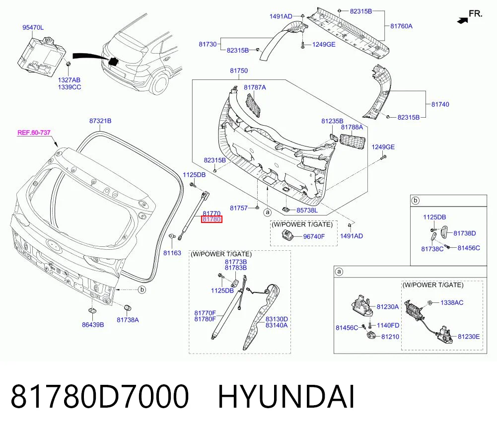 81780D7000 Hyundai/Kia Амортизатор крышки багажника