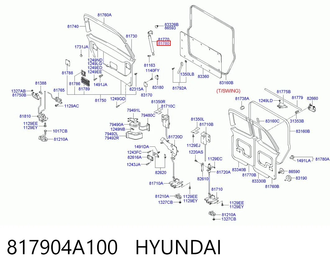 Амортизатор задней двери Sensen SA817904A000 цена, от 21.98 USD