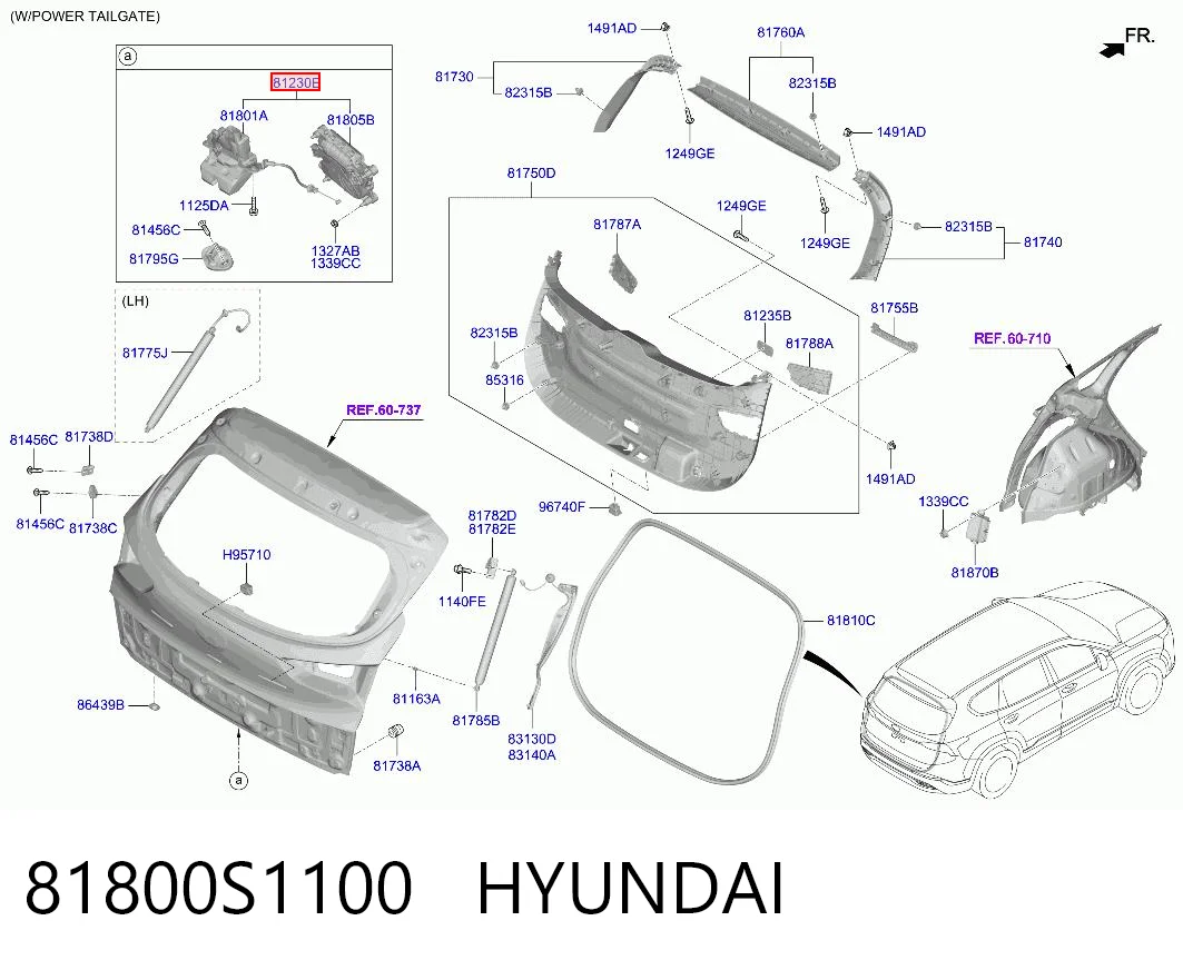 81800S1100 Hyundai/Kia Замок пятой двери