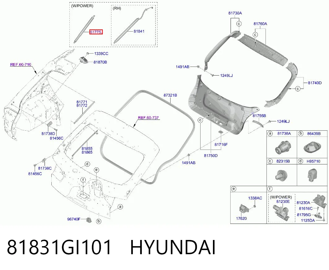81831GI101 Hyundai/Kia Амортизатор крышки багажника
