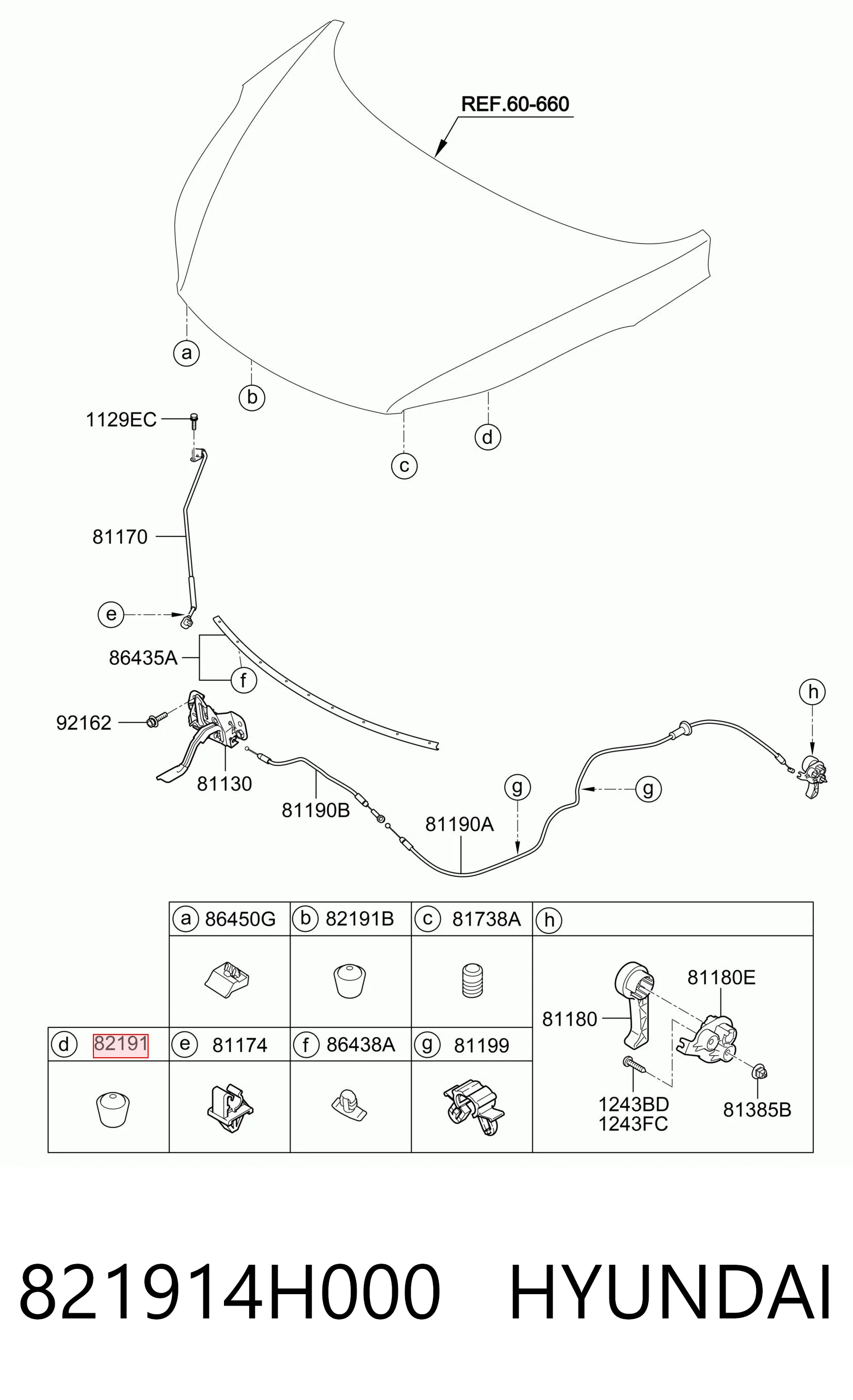 821914H000 Hyundai/Kia Отбойник дверей
