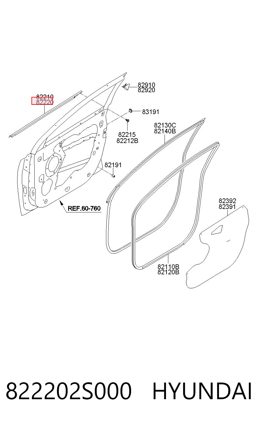 822202S000 Hyundai/Kia 