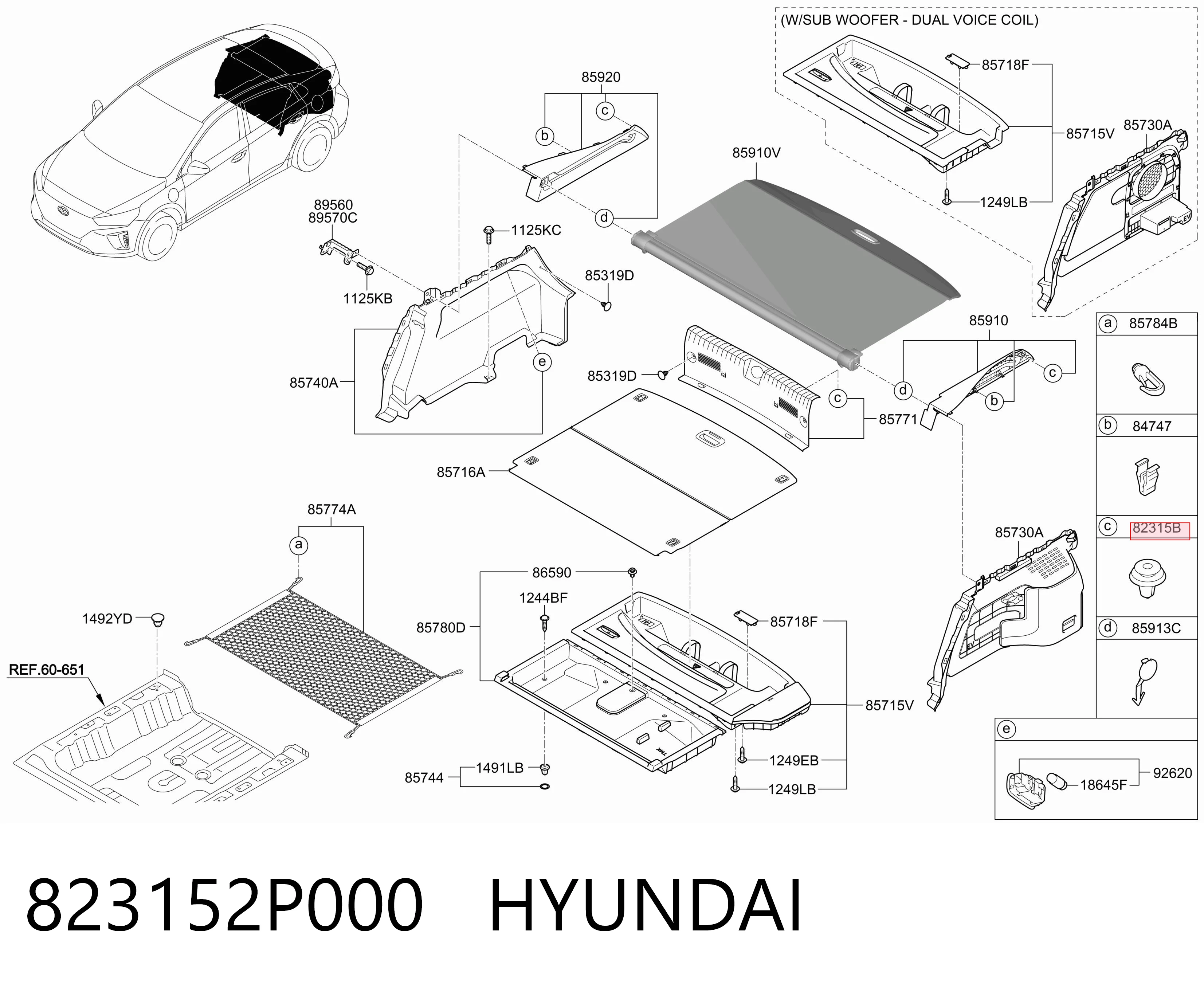 Купить 823152P000 Chrysler Пистон крепления обшивки двери
