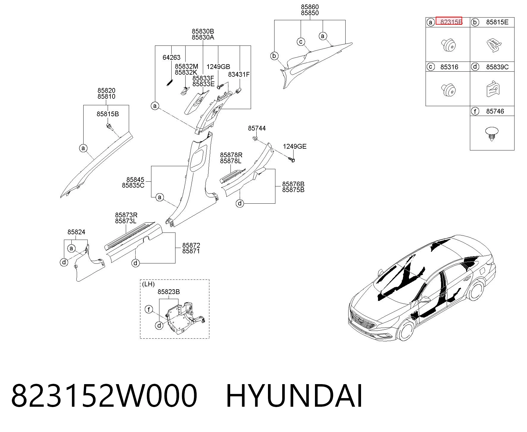 823152W000 Hyundai/Kia 