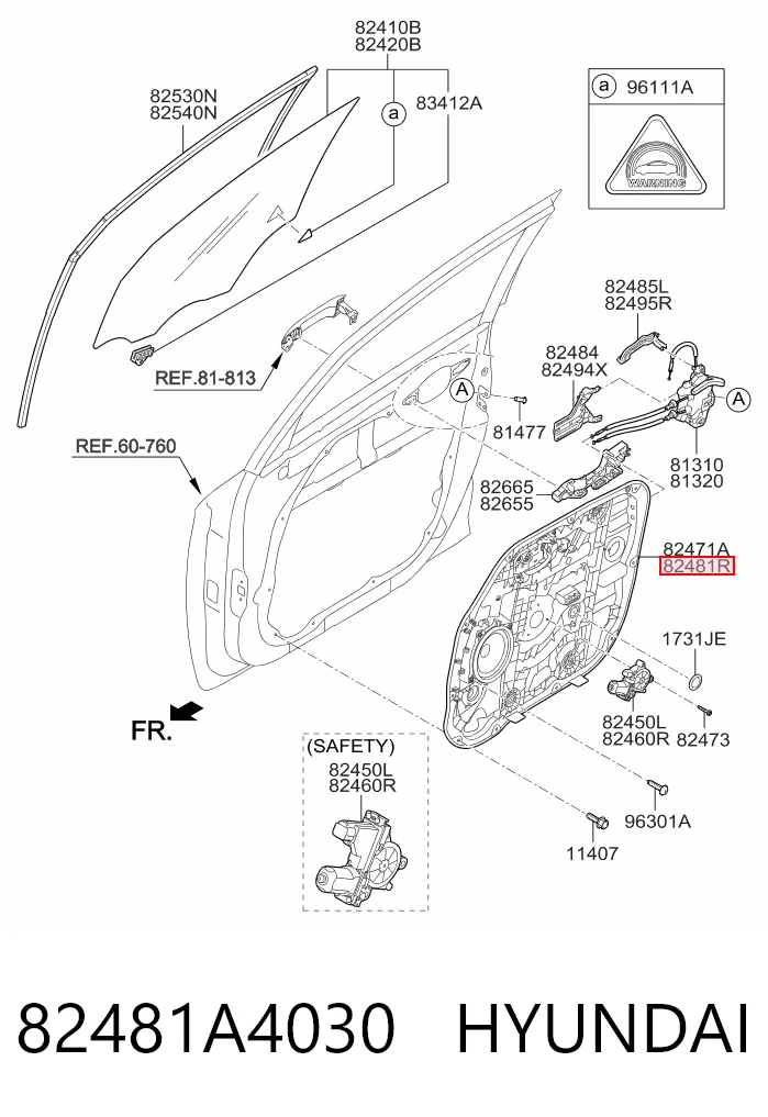 Механизм подъема стекол на KIA Carens III 